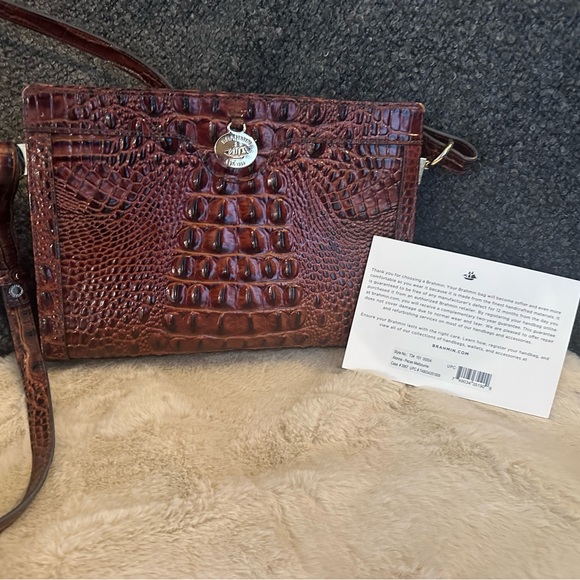 Brahmin Melbourne Alonna Pecan Crossbody - Picture 2 of 6
